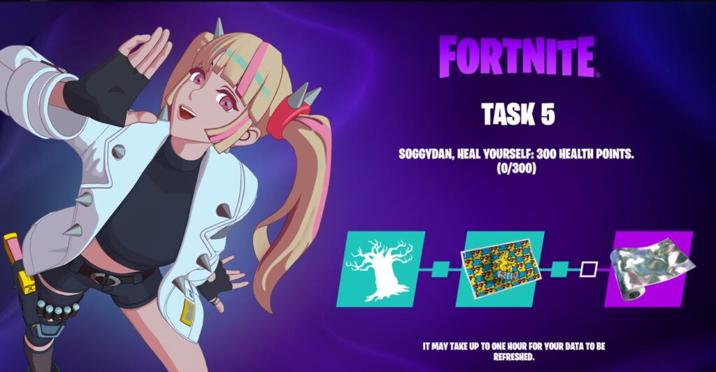 Fortnite Discord Paradise - Heal Yourself: 300 Health Points - Task 5