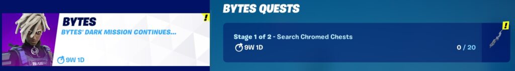 Bytes Quests Part 5 - Stage 1 of 2 - Search Chromed Chests