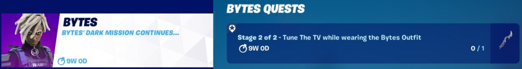 Bytes Quests Part 6 - Stage 2 of 2 - Tune the TV while wearing the Bytes Outfit
