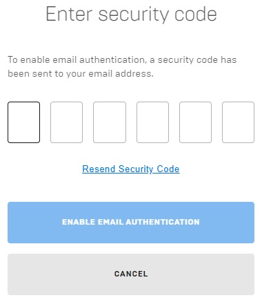 Epic Games Account for Fortnite - Email Authentication Code