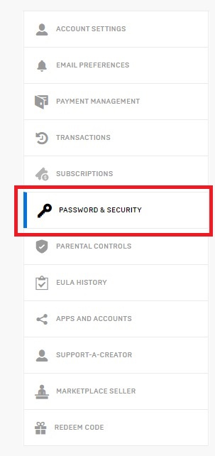 Epic Games Account for Fortnite - Password and Security