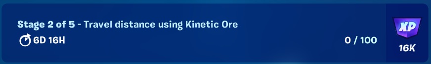 Fortnite - Travel distance using Kinetic Ore