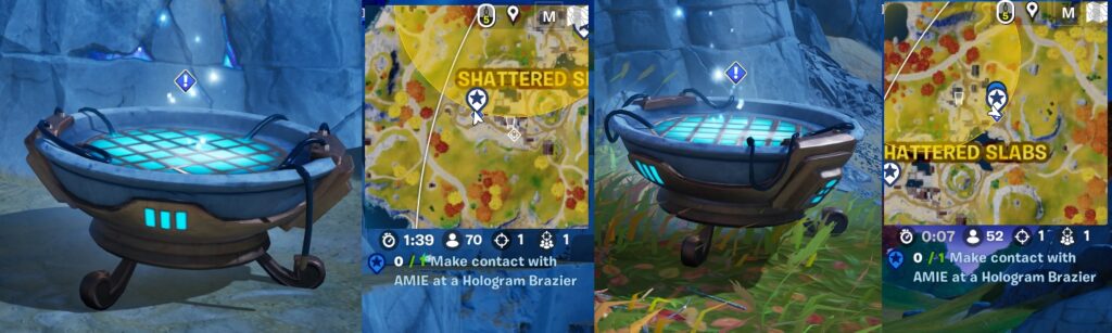 Fortnite - Oathbound Quests - Make Contact with AMIE at a Hologram Brazier