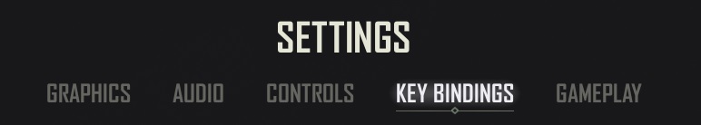 PUBG Keyboard Controls - Settings - Key Bindings