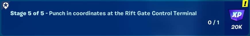 Oathbound Bonus Rewards - Part 4 - Stage 5 of 5 - Punch in coordinates at the Rift Gate Control Terminal